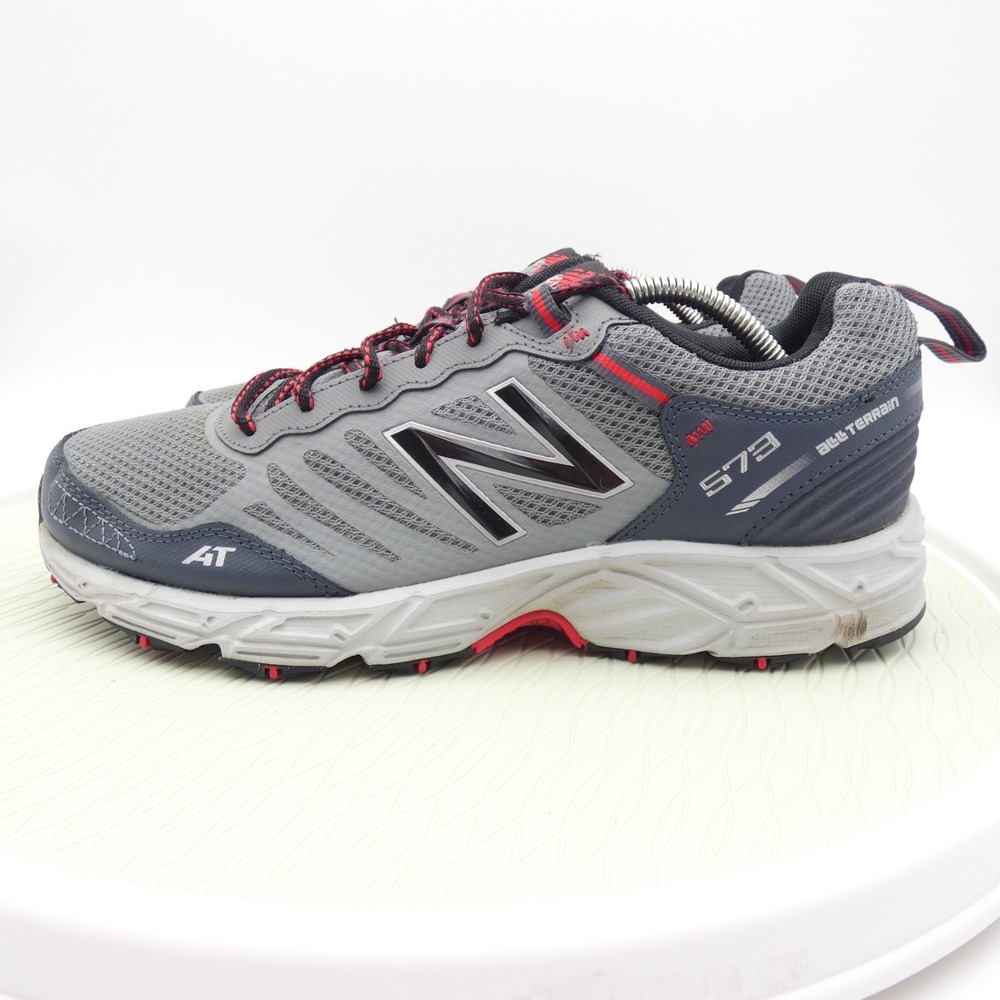 New Balance 573 V3 Mens 11.5 D Trail Running Athletic Shoes Gray Navy Sneakers